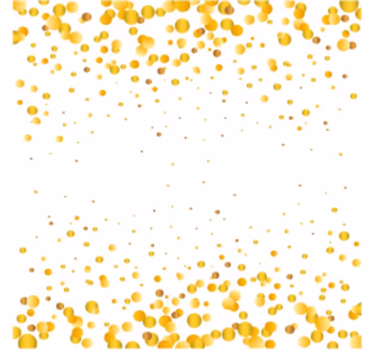 Gula cirkelmönster glasunderlägg - Tenstickers