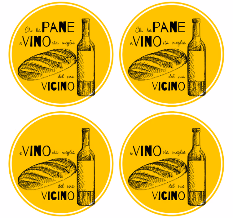 Med bröd och vin textunderlägg - Tenstickers