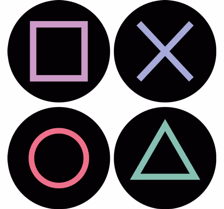 Playstation fjärrfigurer modern glasunderlägg - Tenstickers