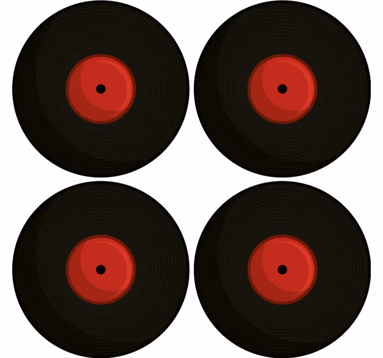 Cds vintage retro glasunderlägg - Tenstickers