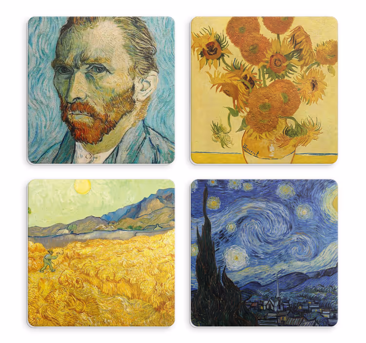 Van goghs konst fler glasunderlägg - Tenstickers
