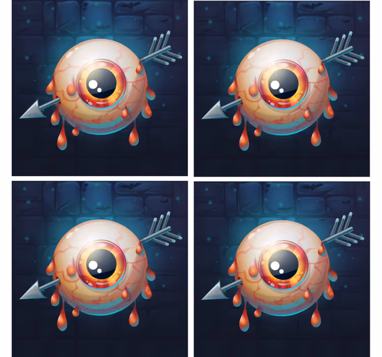 Glasunderlägg halloween med droppande öga grafik - Tenstickers