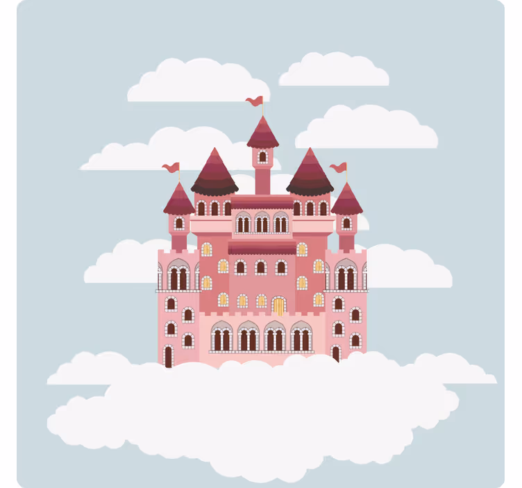 Glasunderlägg nördar sagoslott illustration - Tenstickers