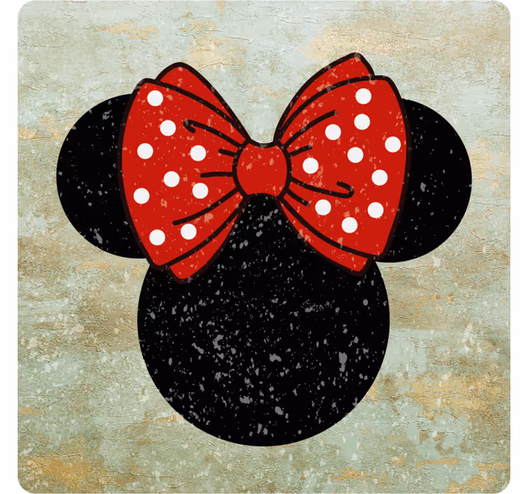 Vintage minnie mouse glasunderlägg - Tenstickers