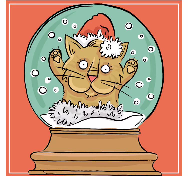Rolig katt julunderlägg - Tenstickers