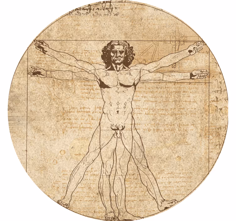 Leonardo da vinci konst vintage glasunderlägg - Tenstickers