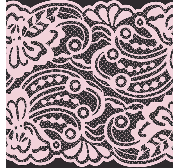 Glasunderlägg modernt elegant spetsmönster - Tenstickers