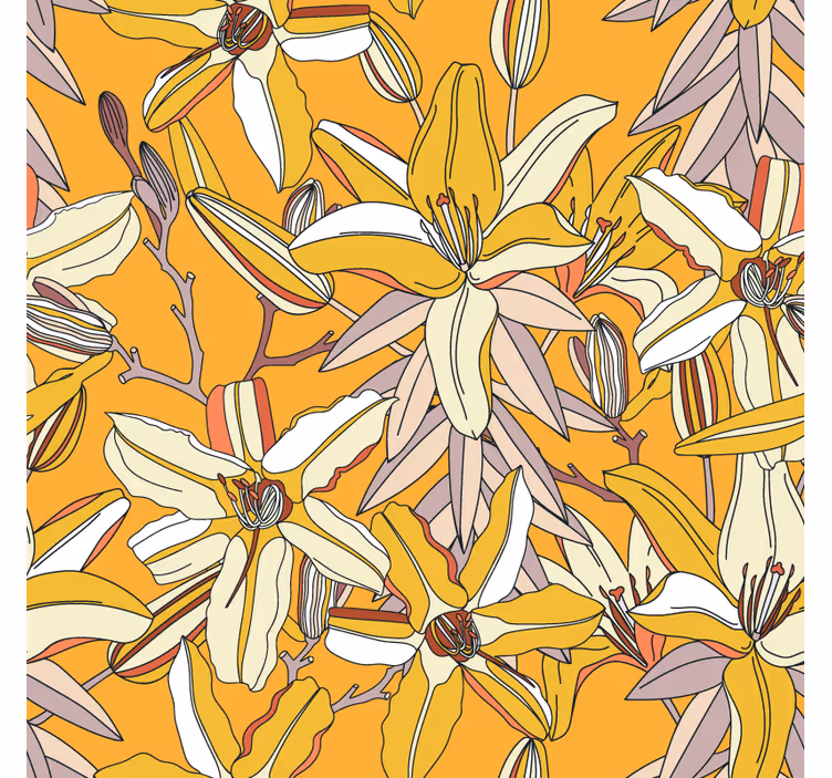 Gula blommor fler glasunderlägg - Tenstickers