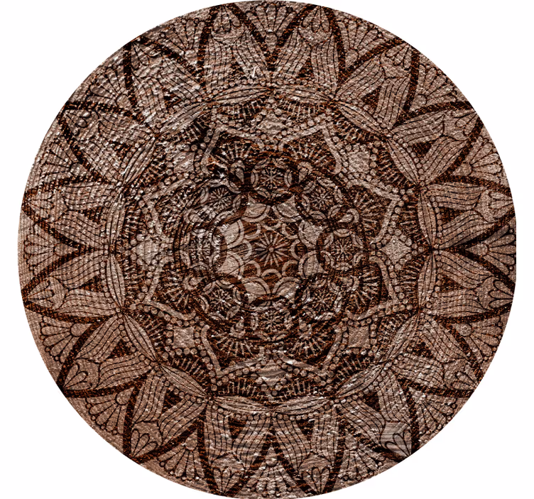 Trä som mandala modern glasunderlägg - Tenstickers