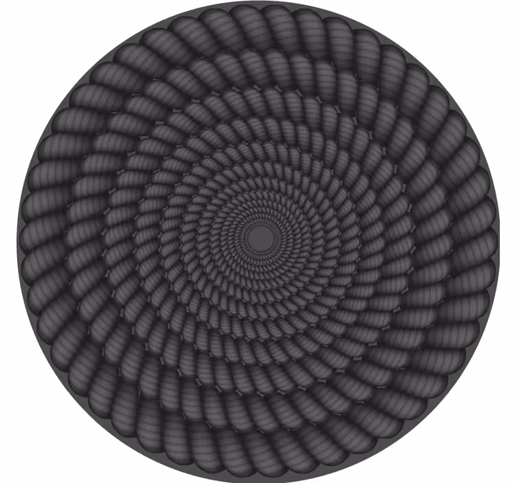 Spiralmönster rund glasunderlägg - Tenstickers