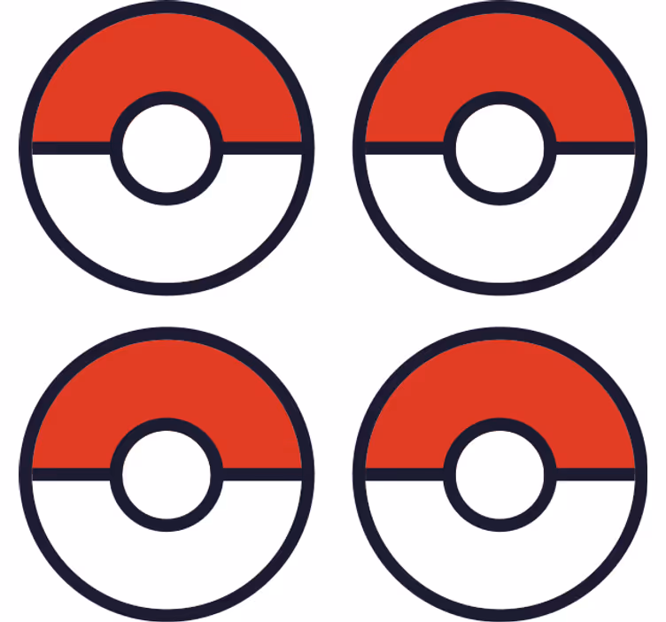Pokemon ball geek glasunderlägg - Tenstickers