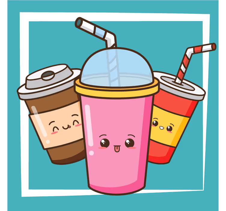 Glasunderlägg nördar lekfulla dryckesfigurer - Tenstickers