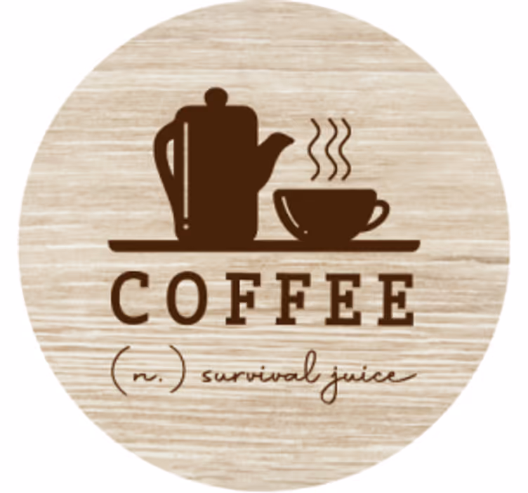 Kaffekanna och kopp anpassningsbar glasunderlägg - Tenstickers