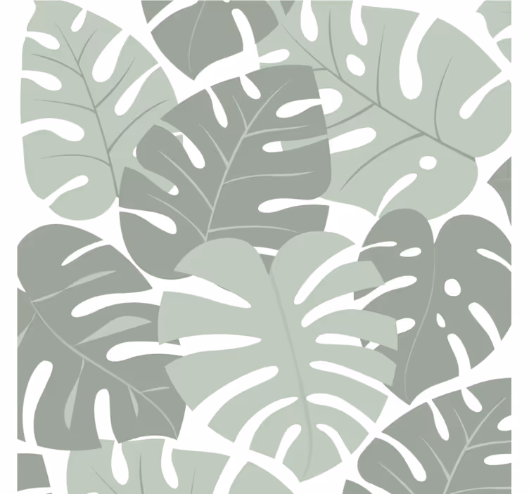 Glasunderlägg med bladiga monstera mönster - Tenstickers