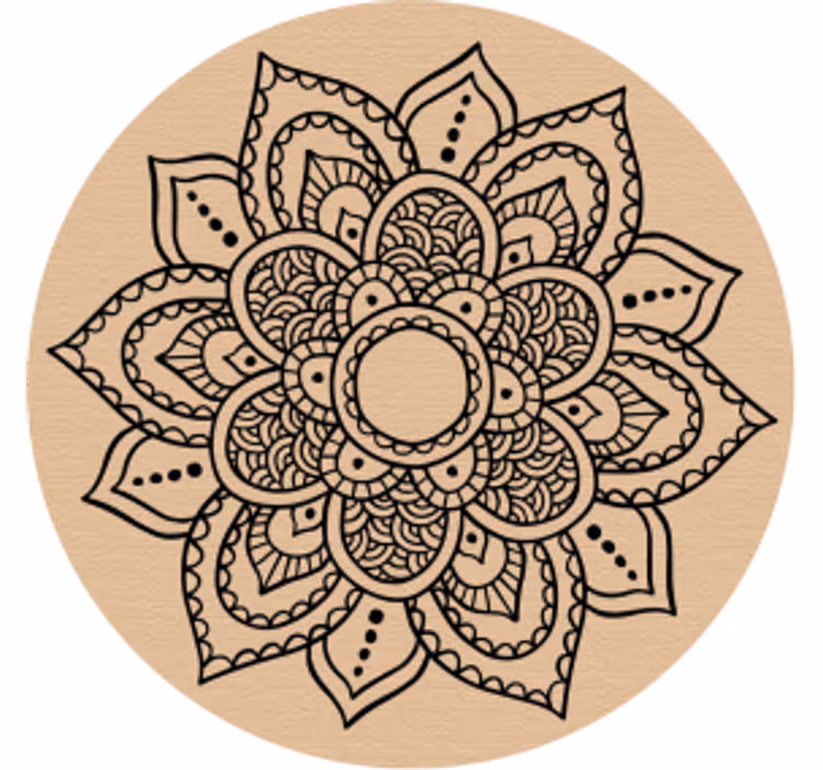 Mandala trämönster för ölmattor - Tenstickers