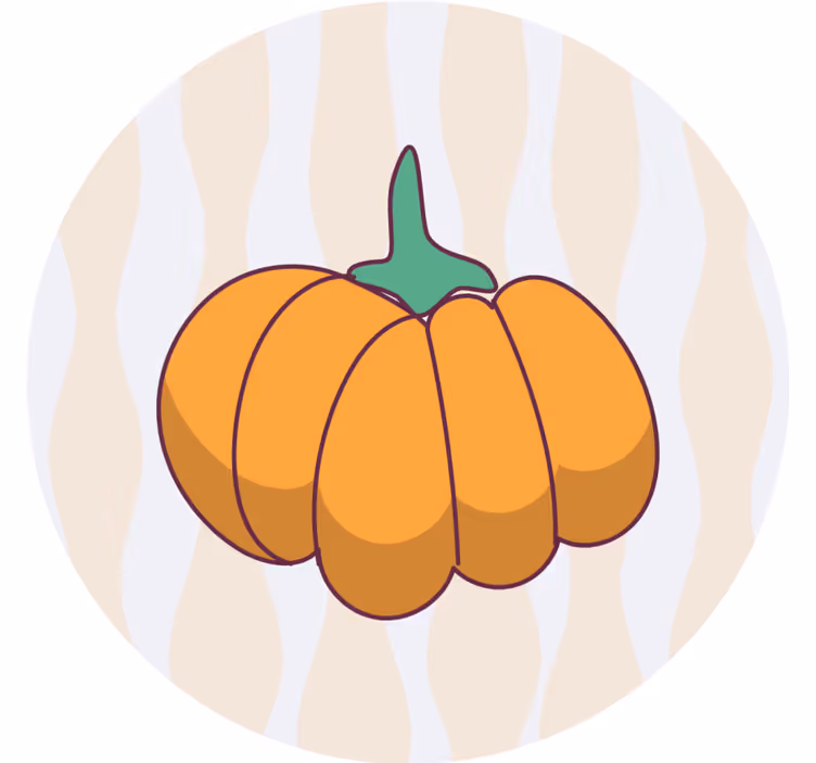 Glasunderlägg halloween i stiliserad pumpaform - Tenstickers