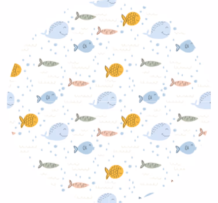 Glasunderlägg nördar färgglad fiskdesign - Tenstickers