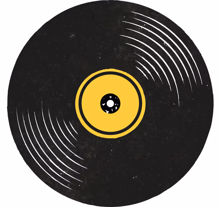 Vinylskivor vintage glasunderlägg - Tenstickers