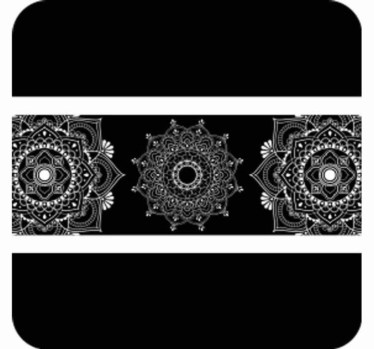 Glasunderlägg komplex mandala motif - Tenstickers
