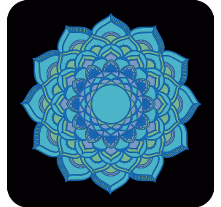 Ocean dream mandala vintage glasunderlägg - Tenstickers