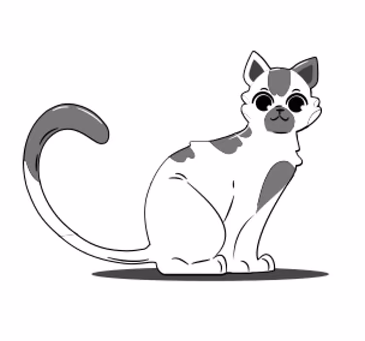Dras katt vintage glasunderlägg - Tenstickers