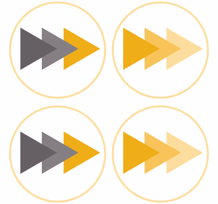 Glasunderlägg nördar med riktad pilmotiv - Tenstickers