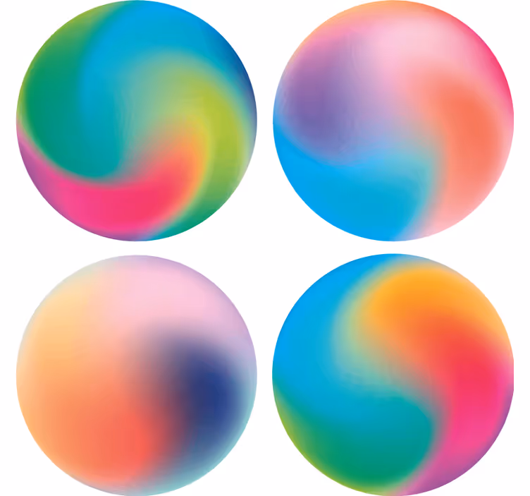 Glasunderlägg färgglada virvlande mönster - Tenstickers