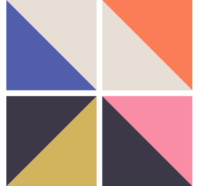 Geometriska flerfärgade vinklar Glasunderlägg - Tenstickers