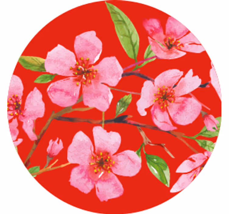 Glasunderlägg blomstrande rosa kvitten - Tenstickers