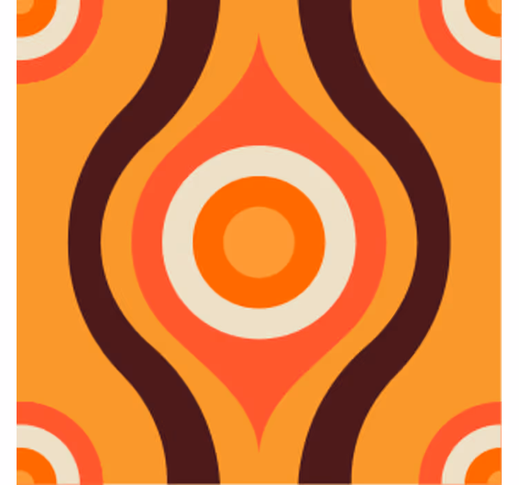 Glasunderlägg nördar retro cirkulärt mönster - Tenstickers