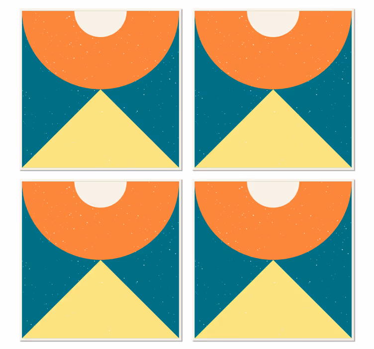 Färgad vintage stil vintage glasunderlägg - Tenstickers