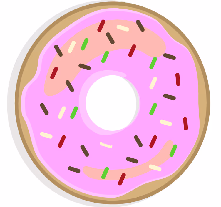 Glasunderlägg nördar rosa frostad dessert - Tenstickers