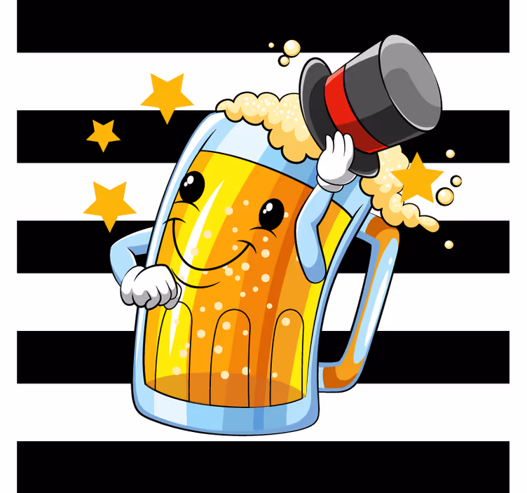 Roliga öl design ölmattor - Tenstickers