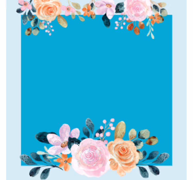 Anpassningsbar glasunderlägg blommig accent rektangulär - Tenstickers