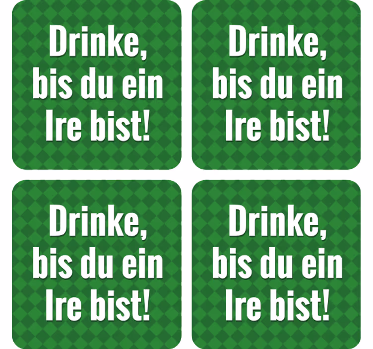Glasunderlägg öl grönrutiga citat - Tenstickers