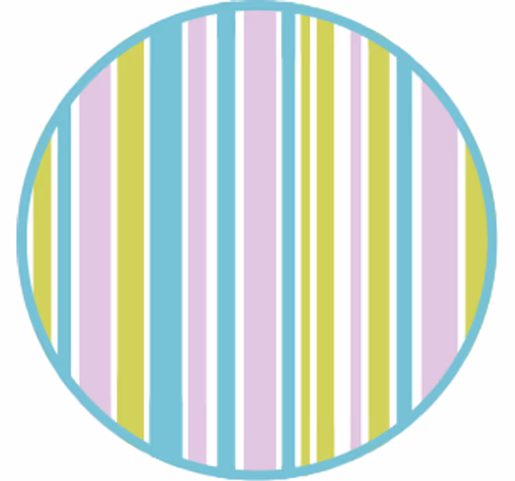 Glasunderlägg färgglad randig cirkel - Tenstickers