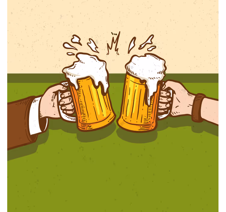 Glasunderlägg öl klirrande ölglas - Tenstickers