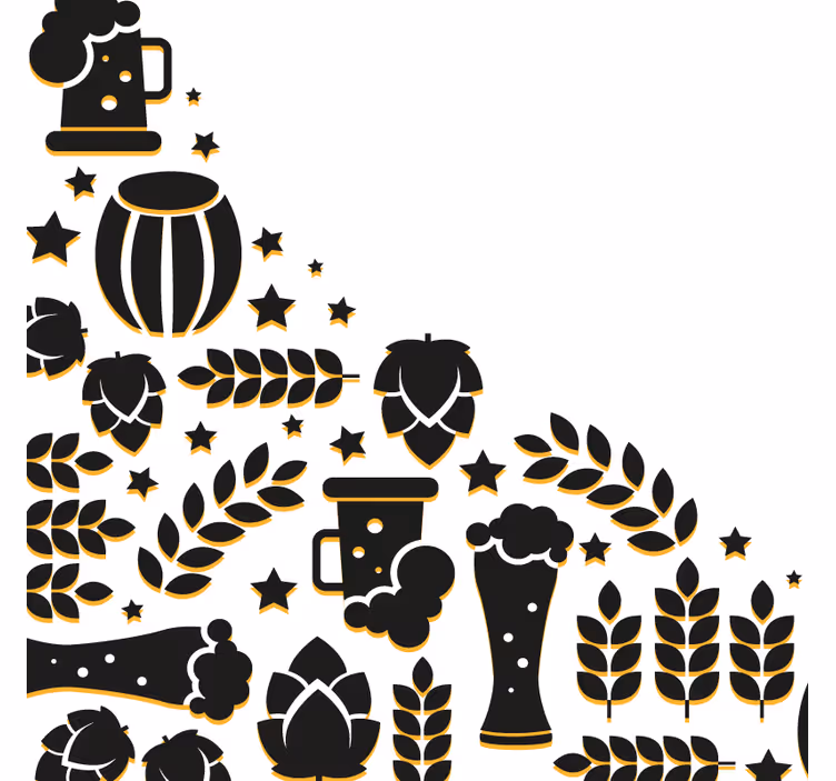 Glasunderlägg öl beer elements komposition - Tenstickers