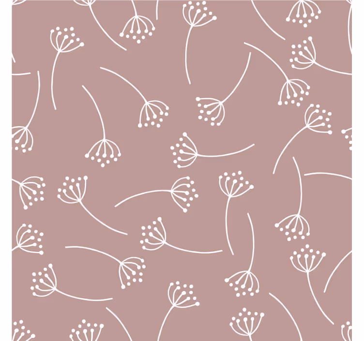 Glasunderlägg blommig linjekonst motiv - Tenstickers