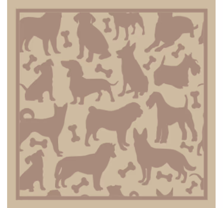 Glasunderlägg modernt lekfulla hundformer - Tenstickers