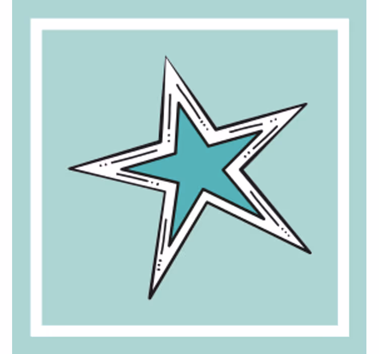 Glasunderlägg öl stjärngrafisk accent - Tenstickers