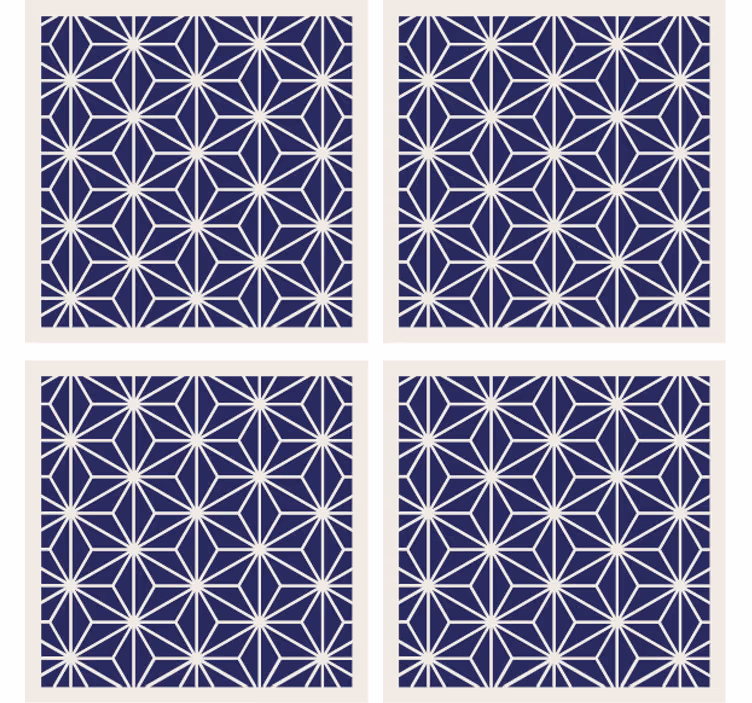 Glasunderlägg med geometrisk texturerad yta - Tenstickers