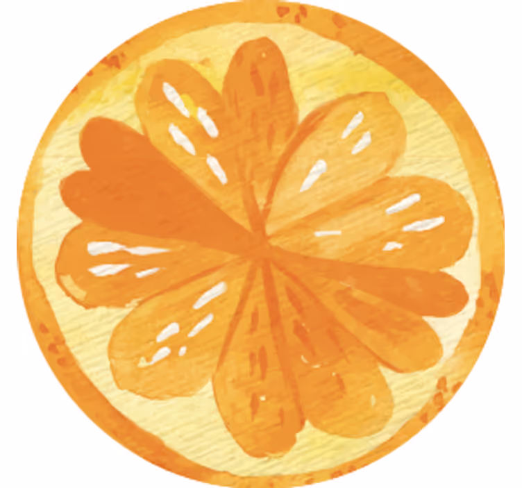 Citrusskiva koncept glasunderlägg - Tenstickers