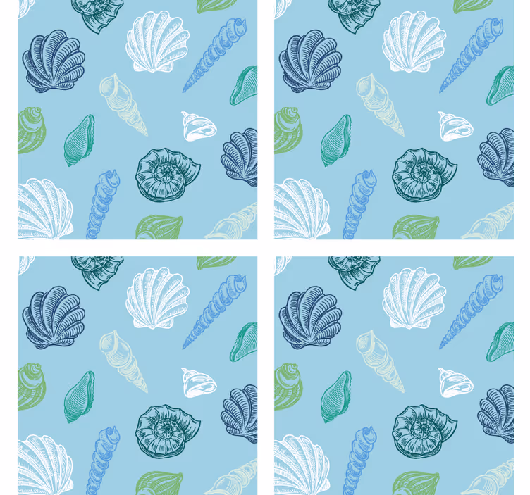 Glasunderlägg med snäckmönster motiv - Tenstickers