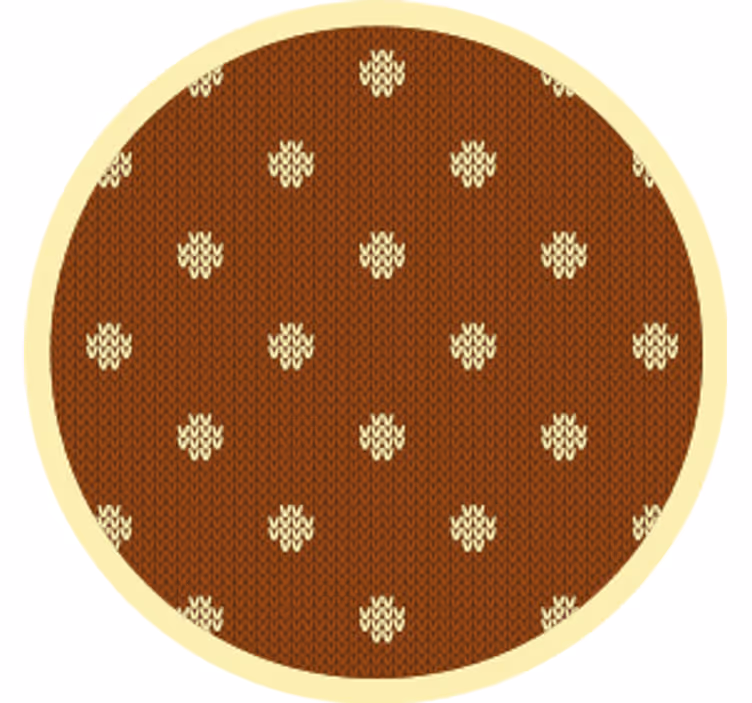 Glasunderlägg med texturerade bruna prickar - Tenstickers