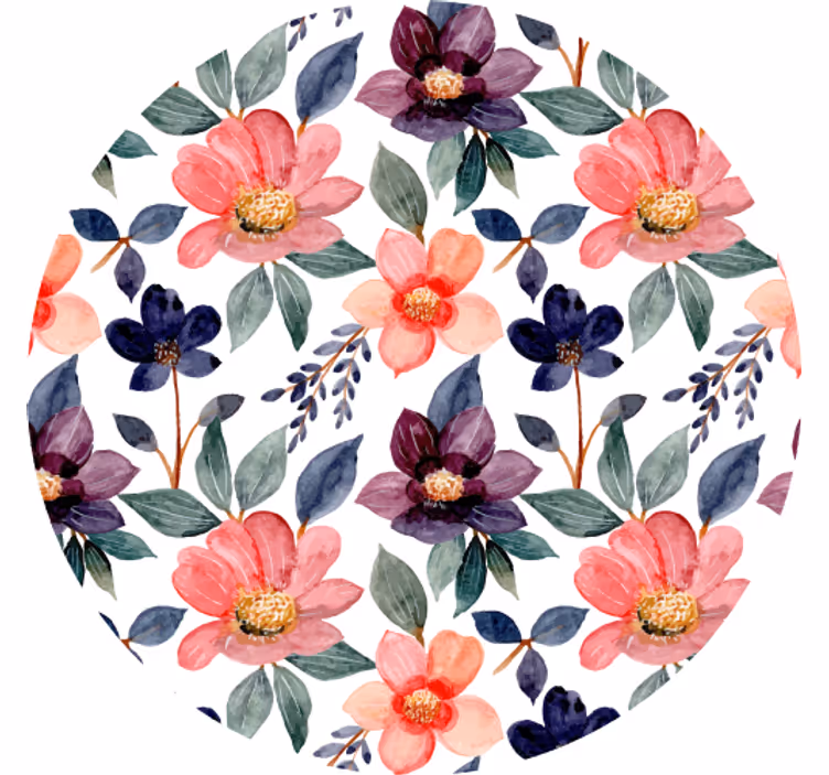 Glasunderlägg nördar blommönster sprut - Tenstickers