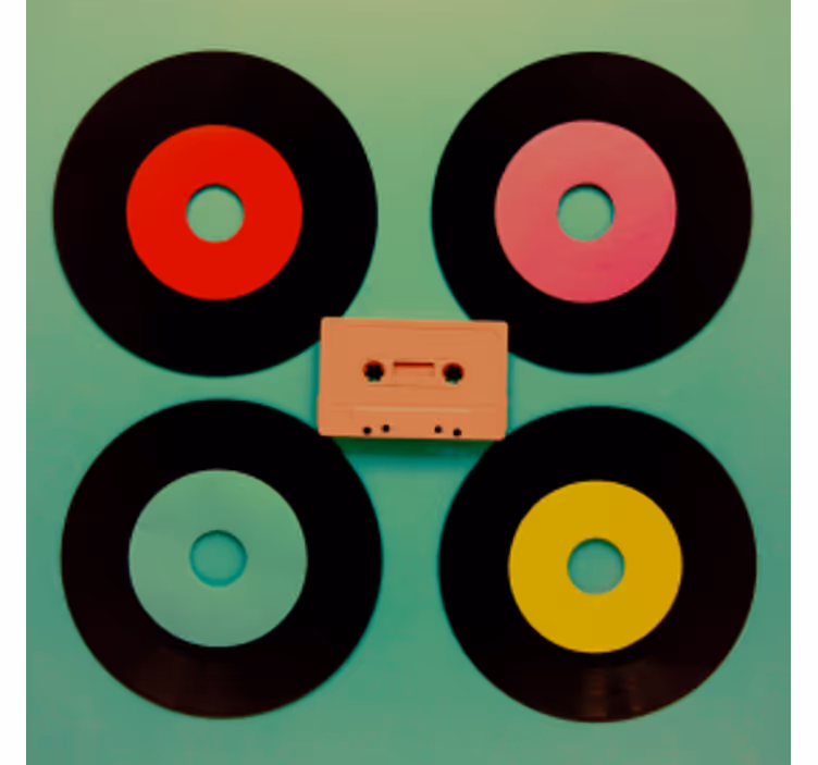 Freaky disco vinylskiva nördunderlägg - Tenstickers