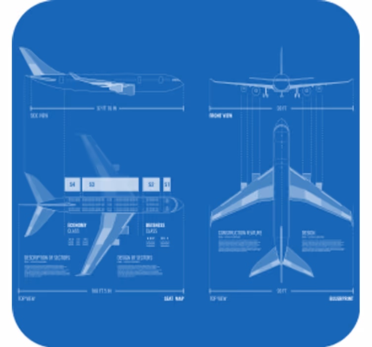 Flygplansfan -prylar nördunderlägg - Tenstickers