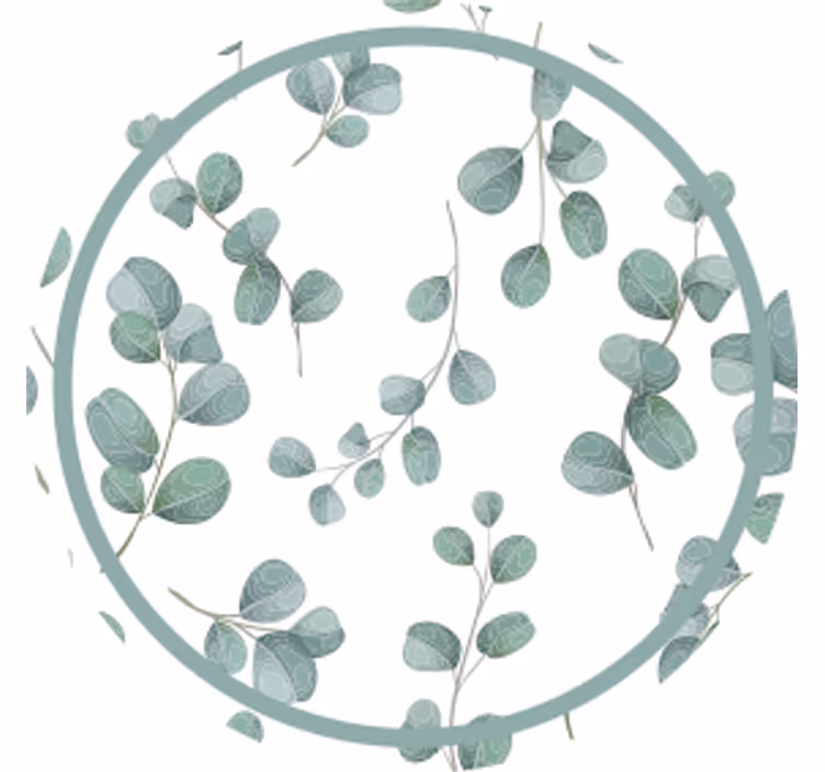 Glasunderlägg eucalyptusbladsmönster - Tenstickers