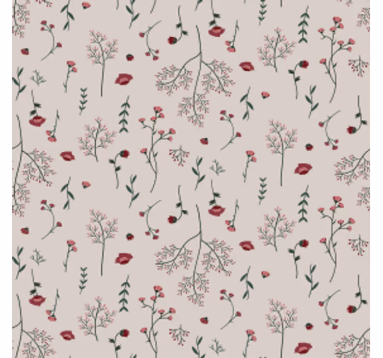 Glasunderlägg med botaniskt tryck - Tenstickers